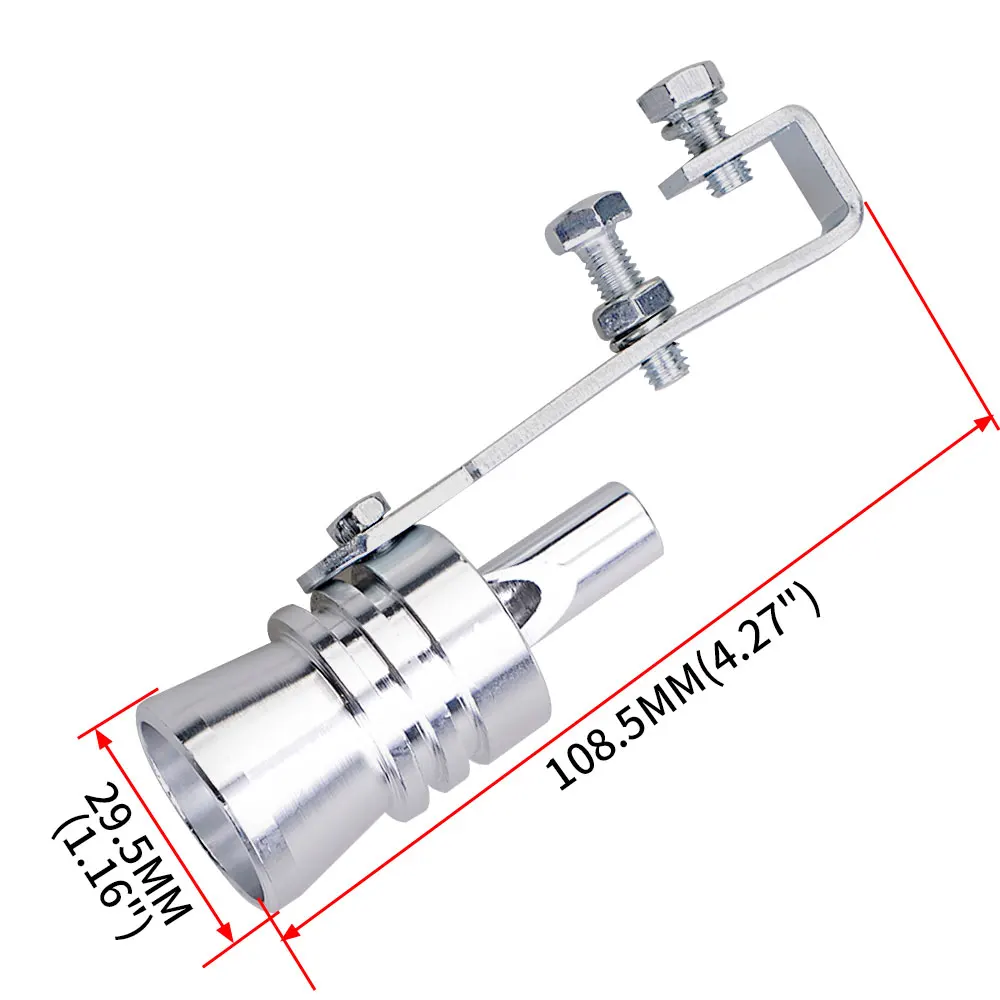 Universal Turbo Sound Simulator Whistle Car Exhaust Pipe Whistle Vehicle Sound Muffler S/M/L/Xl