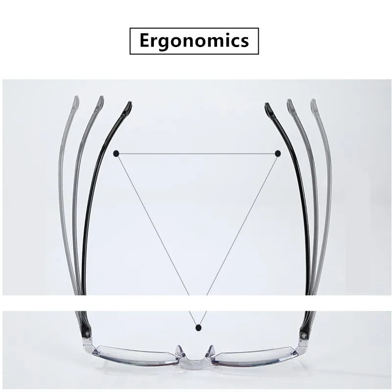 2 Pair New Men Women Rimless Reading Glasses Anti Blue Light Bifocal Far Near Magnification Eyewear Presbyopic Glasses +150 +200