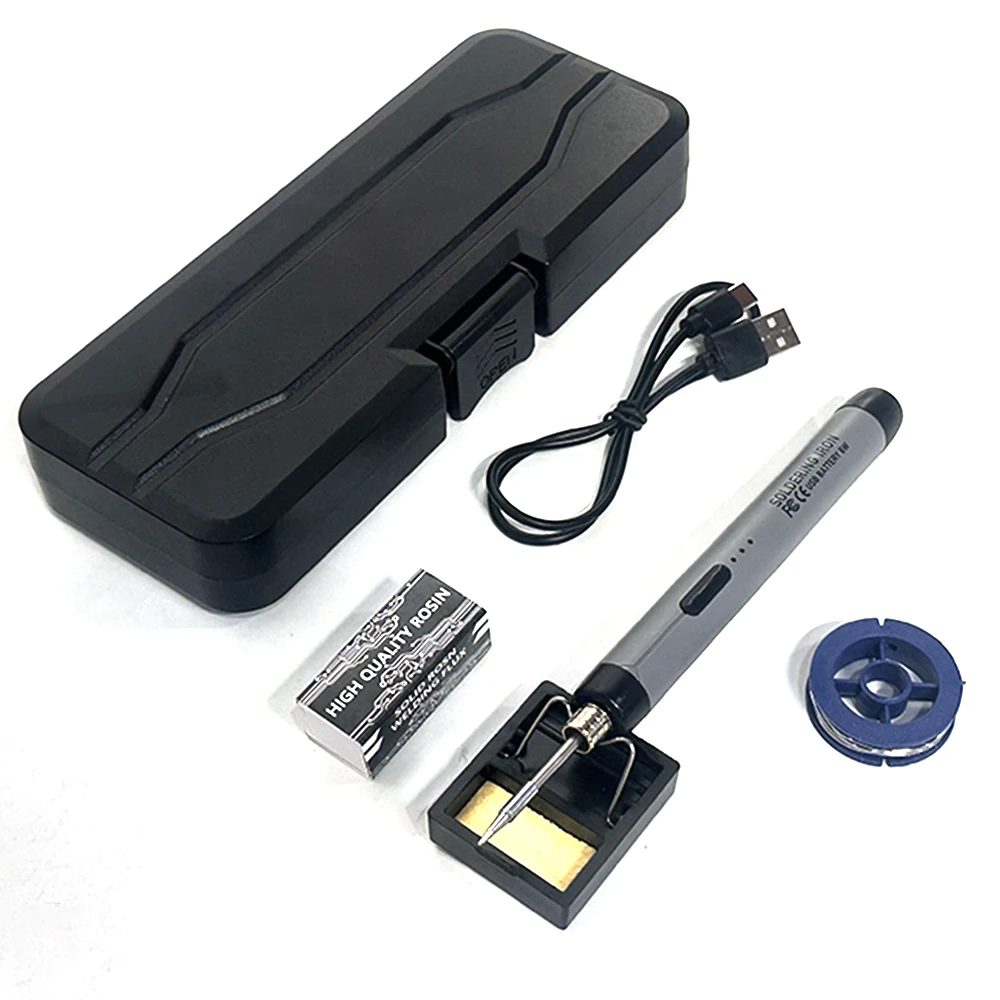 USB Soldering Iron Mini Small Soldering Iron Set Portable Household Type-C Interface 800mAh Battery Adjustable Temperature