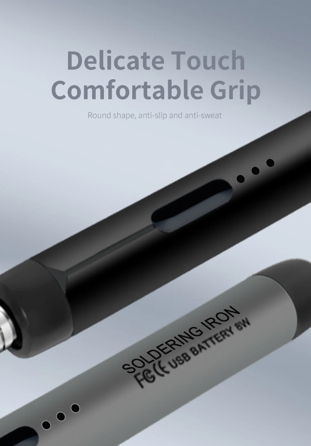 USB Soldering Iron Mini Small Soldering Iron Set Portable Household Type-C Interface 800mAh Battery Adjustable Temperature