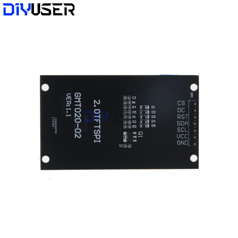 2.0 inch TFT Display OLED LCD Drive IC ST7789V 240RGBx320 Dot-Matrix SPI Interface for Arduio Full Color LCD Display Module