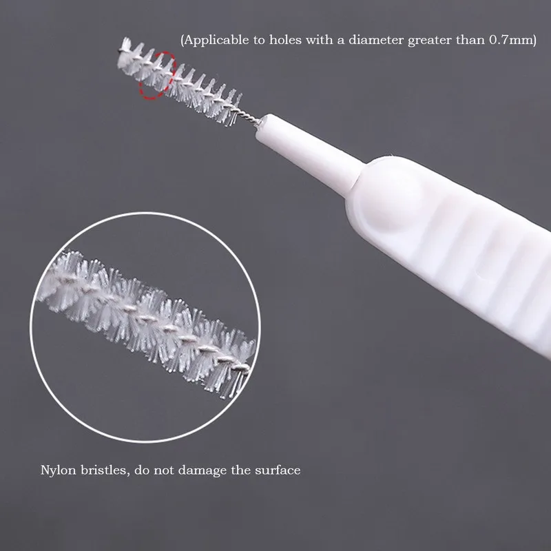 10-500PCS Shower Cleaning Brush Bathroom Micro Nylon Brush Nozzle Anti-blocking Cleaning Tools Bathroom Accessories