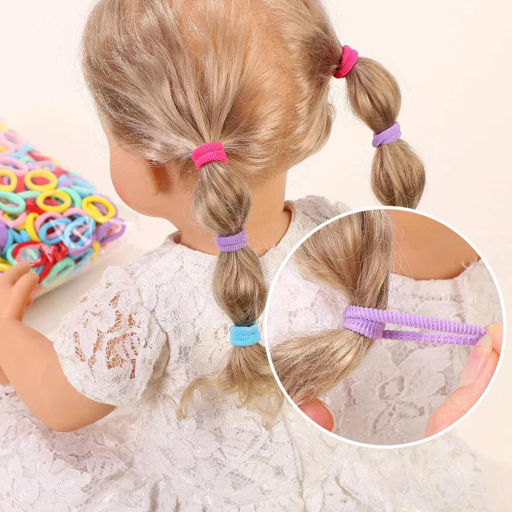 20/50pcs Kids Elastic Hair Bands Girls Sweets Scrunchie Rubber Band for Children Hair Ties Clips Headband Baby Hair Accessories