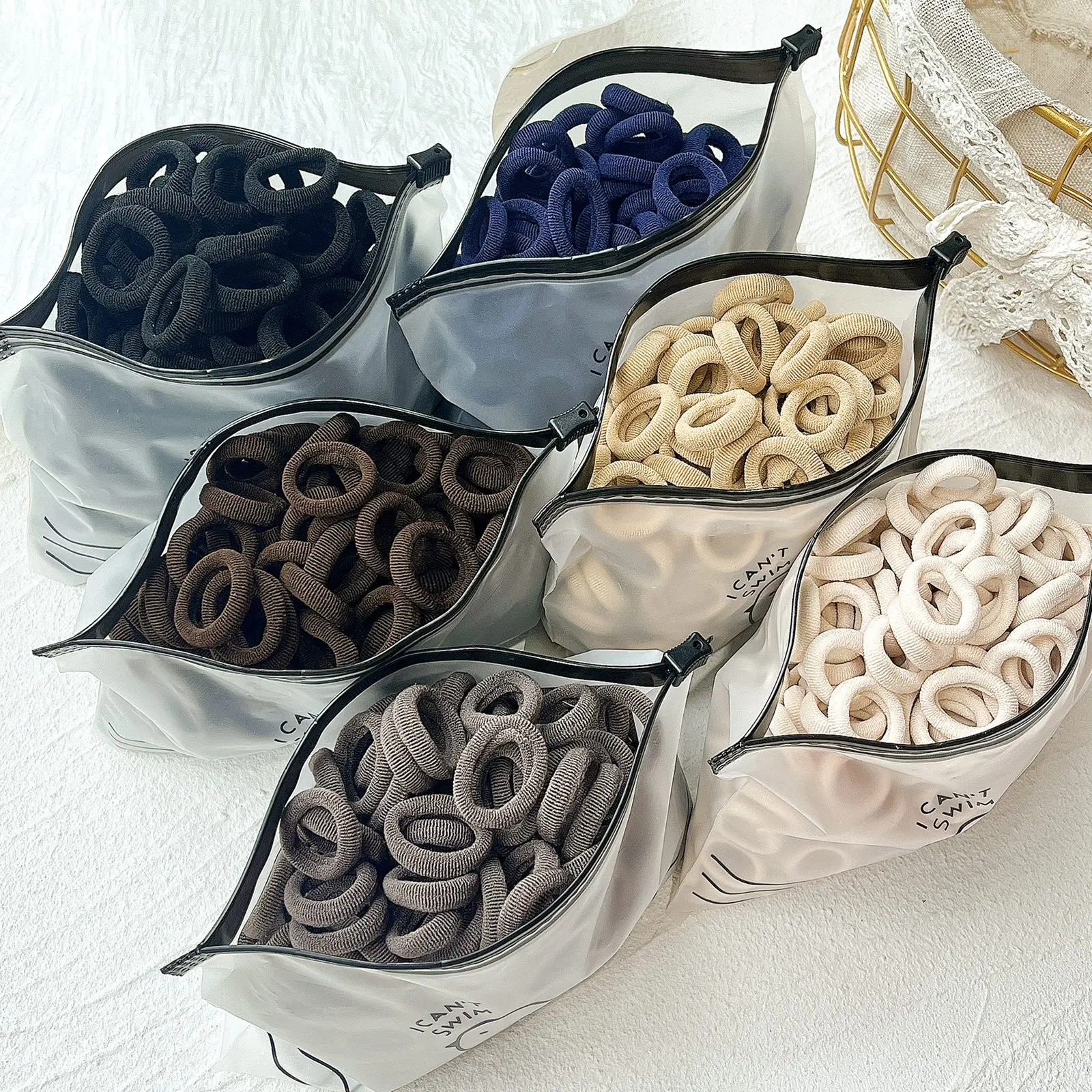 20/50pcs Kids Elastic Hair Bands Girls Sweets Scrunchie Rubber Band for Children Hair Ties Clips Headband Baby Hair Accessories