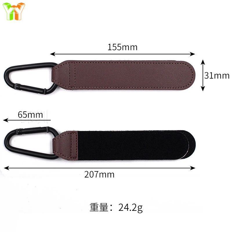 Baby Stroller Hook Fashion PU Leather Adjustable Pram Hook Cart Organizer Diaper Bag Hanger Children Boy Girl Travel Accessories