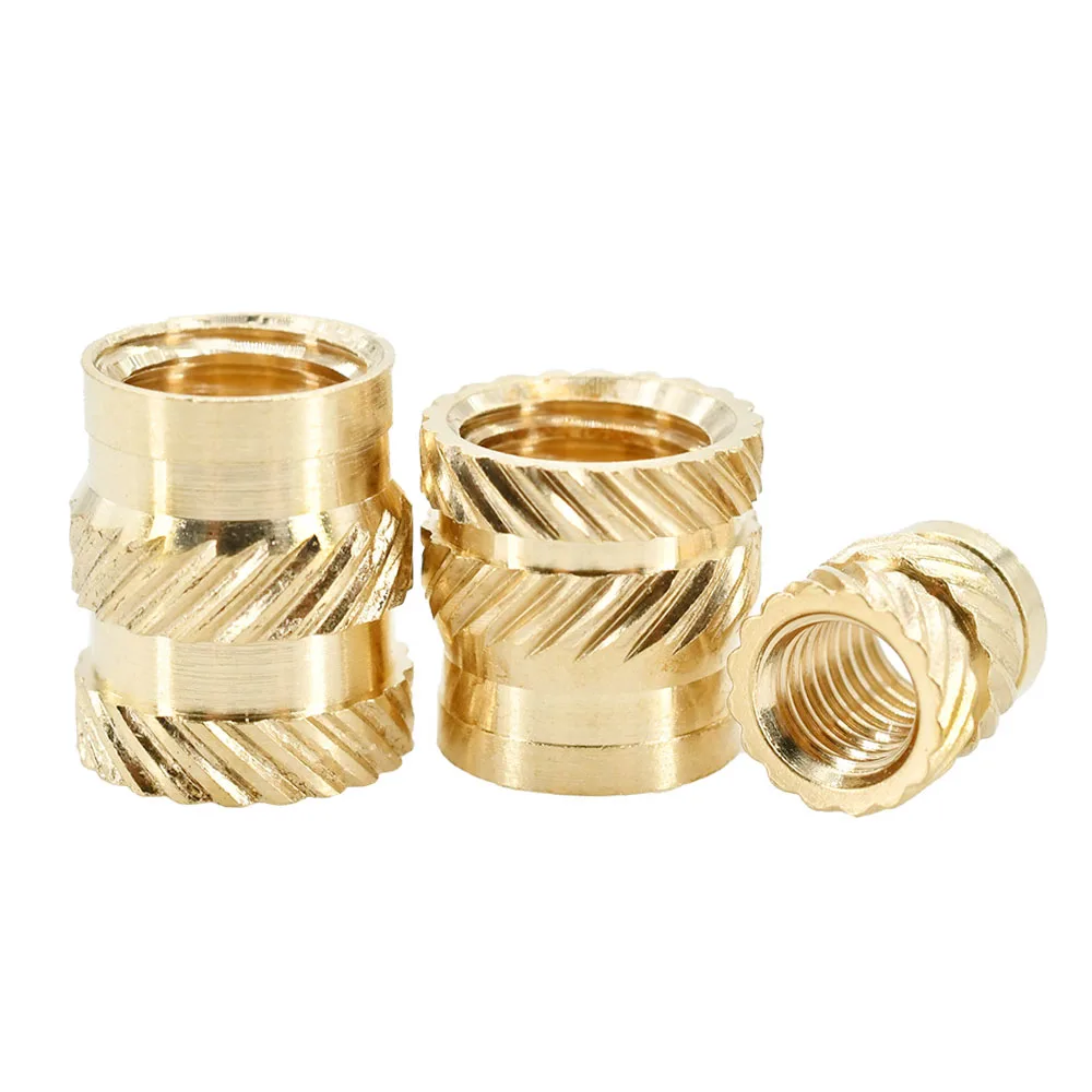 M2 M2.5 M3 M4 M5 M6 Brass Insert Nut Hot Melt Heat Knurled Embed Injection Copper Insertnut 3D Print Plastic Board Nuts Inserts