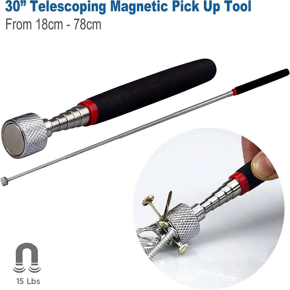Extendable Pickup Rod Stick,Magnetic Picker Mini Portable Telescopic Magnetic Magnet Pen For Picking Up Screws Nut Bolt