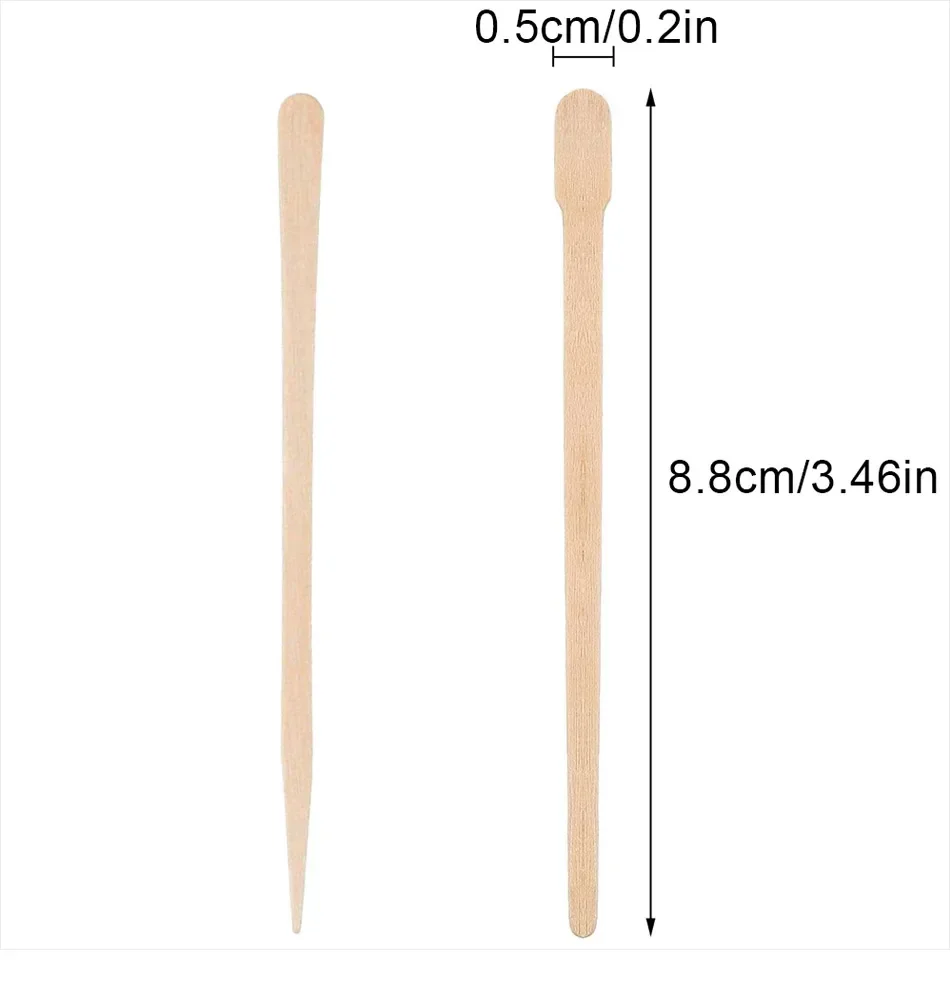 100PCS Woman Wooden Hair Removal Stick Disposable Depilation Spatula Wax Sticks Wood Face Eyebrows Waxing Spatula Beauty Tool