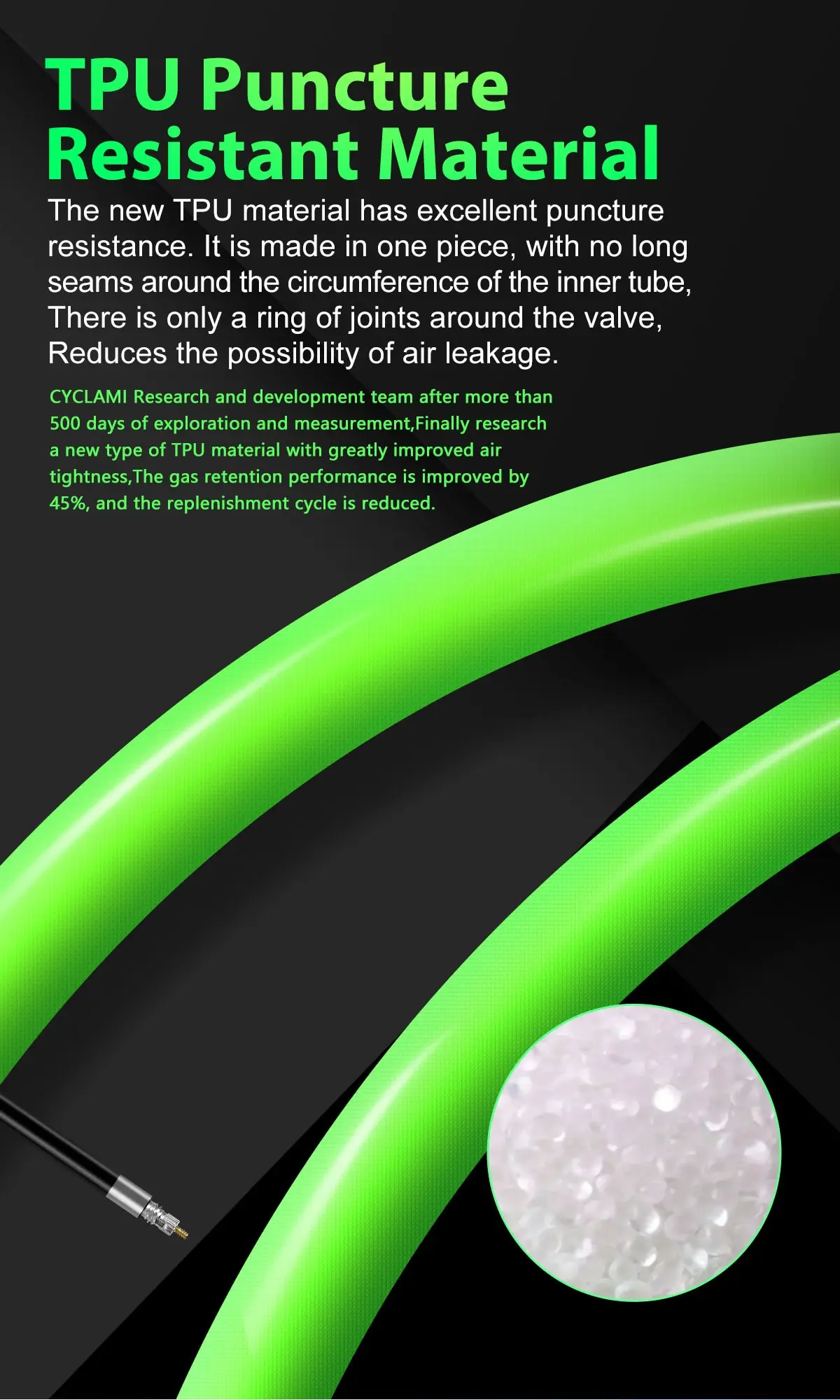 CYCLAMI Ultralight Road MTB 29 Bike TPU Inner Tube Tire French Valve FV 45mm For Gravel 700C 32C 35C 37C 40C 47C Super Light