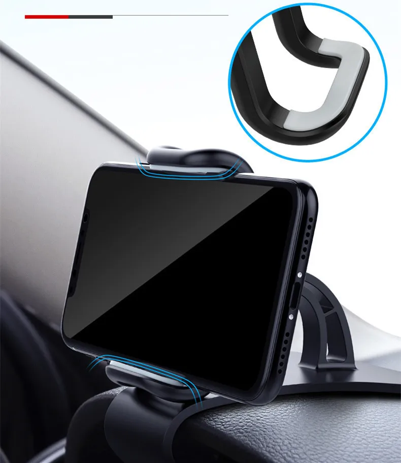 360 Rotatable Car Phone Holder Universal Cell Phone Stands Car Rack Dashboard Support for Auto Grip Mobile Phone Fixed Bracket