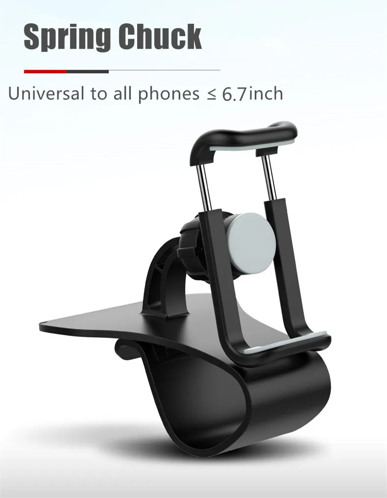 360 Rotatable Car Phone Holder Universal Cell Phone Stands Car Rack Dashboard Support for Auto Grip Mobile Phone Fixed Bracket