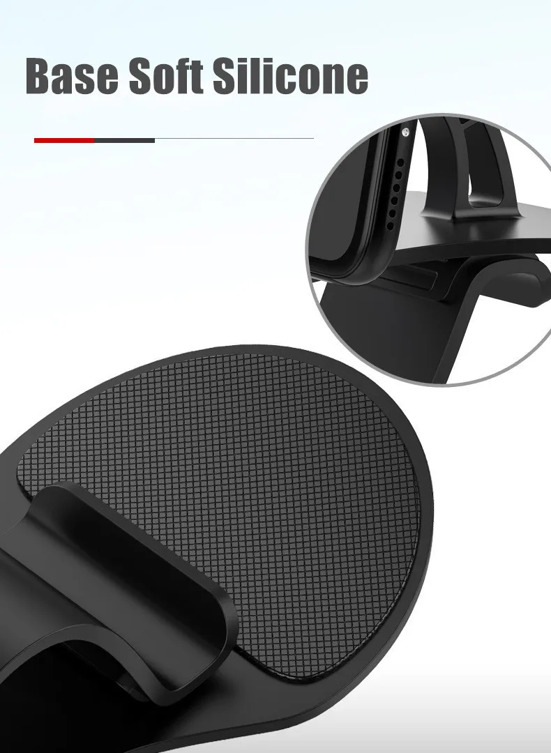 360 Rotatable Car Phone Holder Universal Cell Phone Stands Car Rack Dashboard Support for Auto Grip Mobile Phone Fixed Bracket