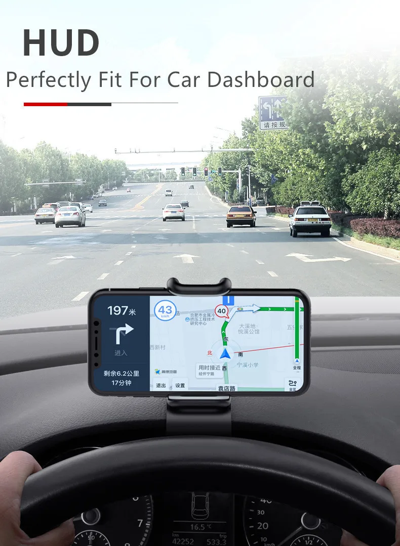 360 Rotatable Car Phone Holder Universal Cell Phone Stands Car Rack Dashboard Support for Auto Grip Mobile Phone Fixed Bracket