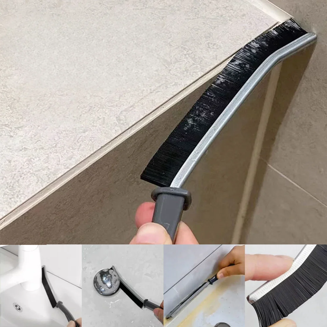 3Pcs Crevice Cleaning Brush Durable Car Kitchen Tile Grout Dead End Bristle Cleaning Brush Bedroom Floor Line Cleaning Brushes