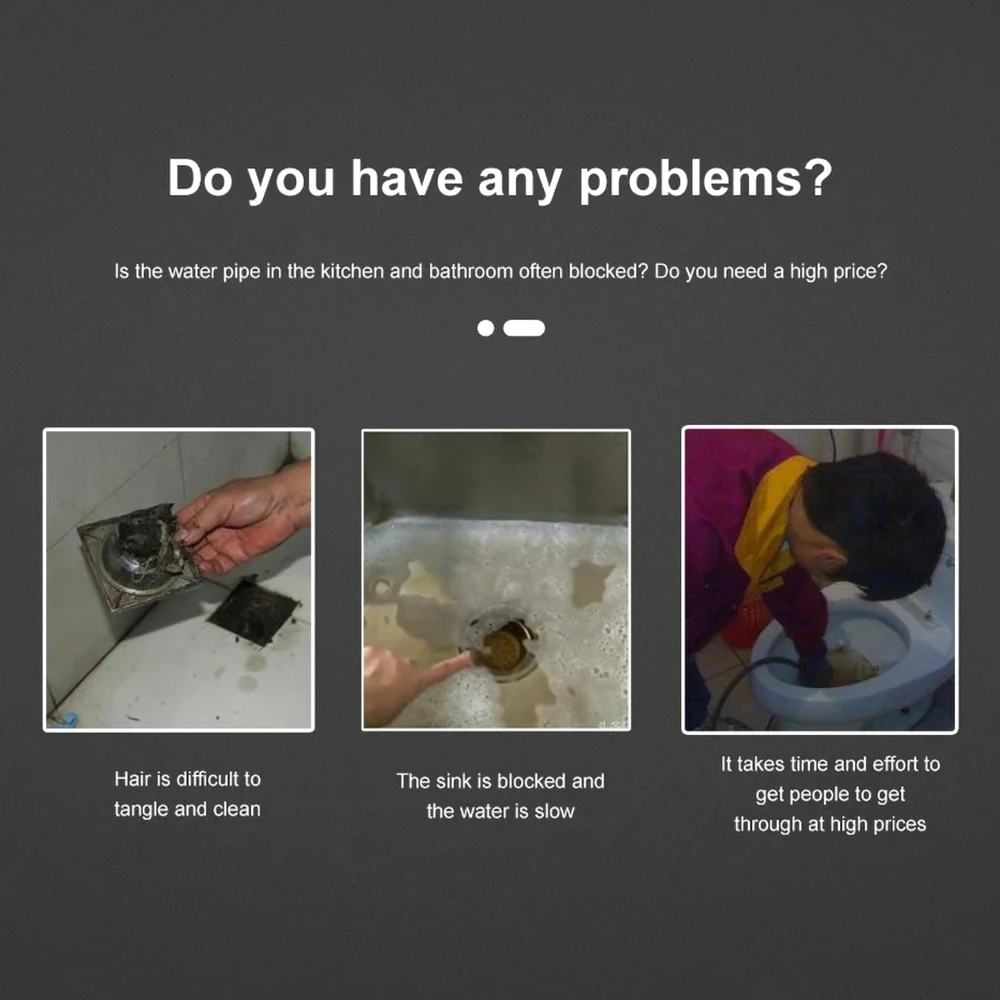 Pipe Dredging Brush Bathroom Hair Sewer Sink Cleaning Brush Drain Cleaner Flexible Cleaner Clog Plug Hole Remover Tool