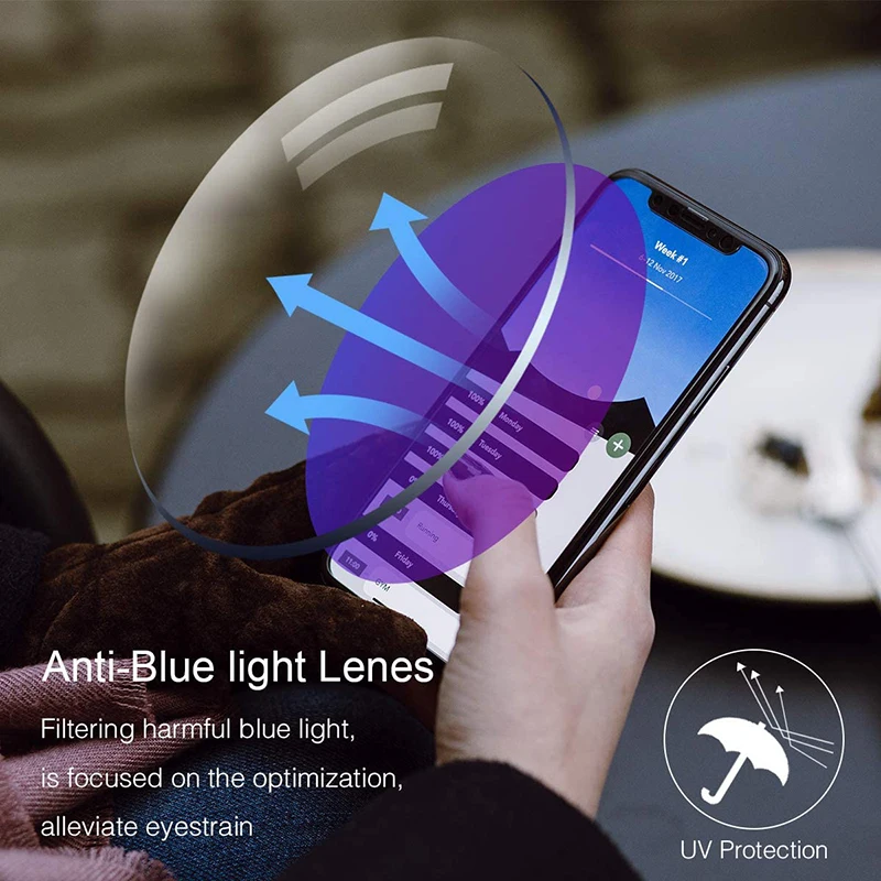 Pure Titanium Multifocal progressive reading glasses men women near and dual-use Anti-Blue Light automatic adjustment Eyewear