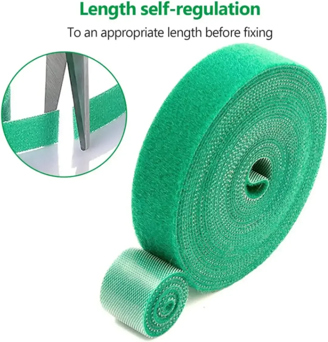 20/2M Nylon Plant Ties Plant Bandage Hook Tie Loop Adjustable Plant Support Reusable Fastener Tape for Home Garden Accessories