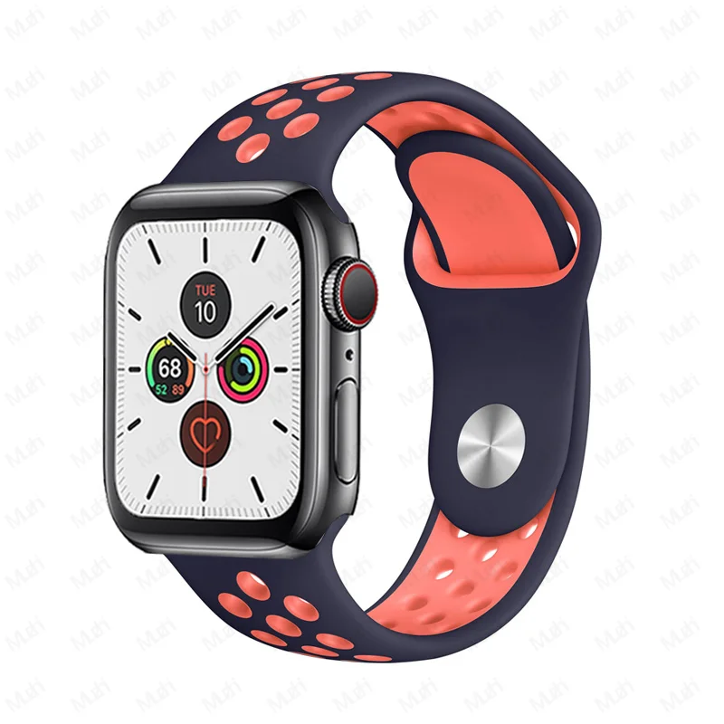 Silicone Band For Apple Watch strap 44mm 45mm 40mm 41mm 42-46mm 49mm sport bracelet iwatch series 11-10-9-8 7 6 5 4 SE-Ultra 2/3