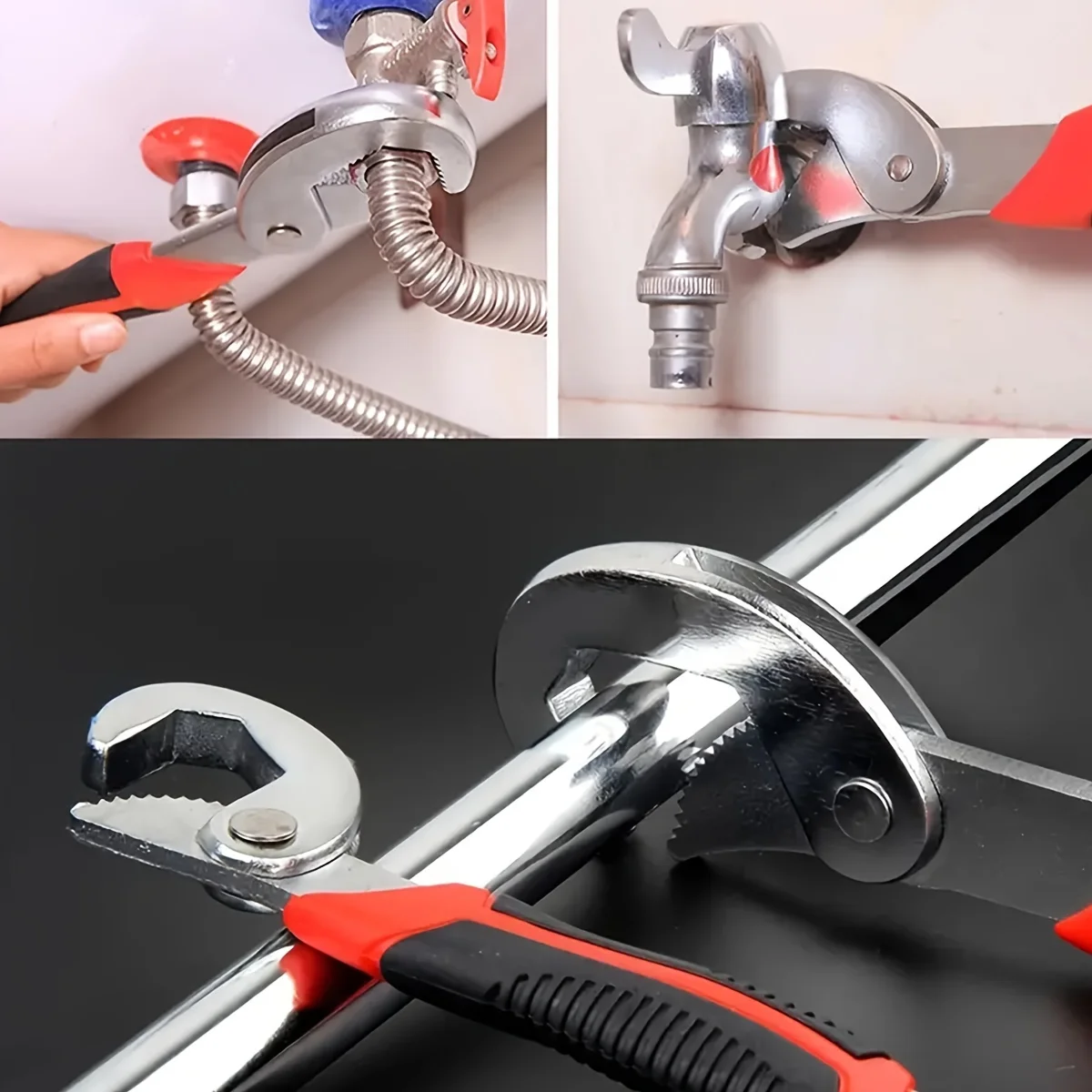 Adjustable Spanner, Universal Wrench,Quick Multi-function,New Grip 6-22mm 1 packs,Universal Opening Wrench