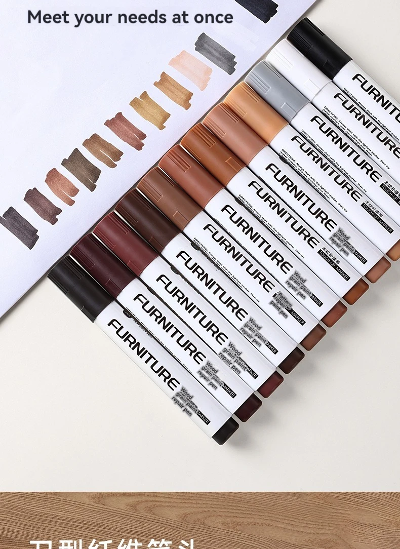 12 Colors Furniture Touch Up Kit Markers Amp Filler Sticks Wood Composite Grain Paint Repair Pen Scratches Restore Scratch Patch