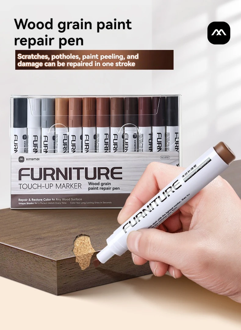 12 Colors Furniture Touch Up Kit Markers Amp Filler Sticks Wood Composite Grain Paint Repair Pen Scratches Restore Scratch Patch