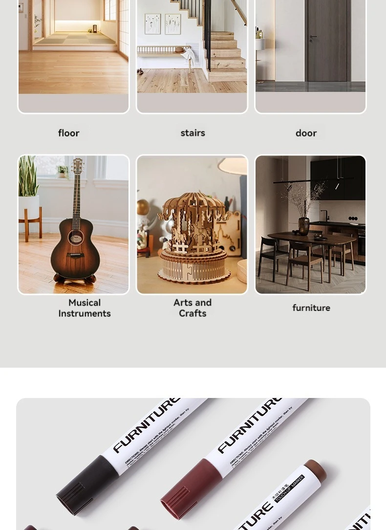 12 Colors Furniture Touch Up Kit Markers Amp Filler Sticks Wood Composite Grain Paint Repair Pen Scratches Restore Scratch Patch