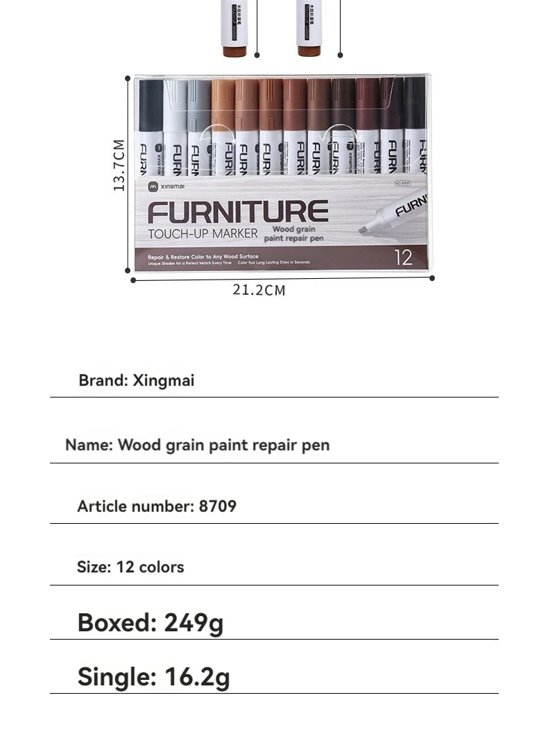 12 Colors Furniture Touch Up Kit Markers Amp Filler Sticks Wood Composite Grain Paint Repair Pen Scratches Restore Scratch Patch