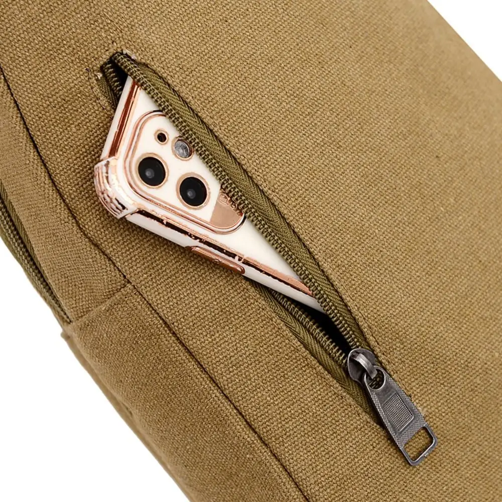 New Canvas Men Chest Bag Large Capacity Chest Pack Casual Sling Bag Sports Male Shoulder Bag Outdoor Crossbody Bag