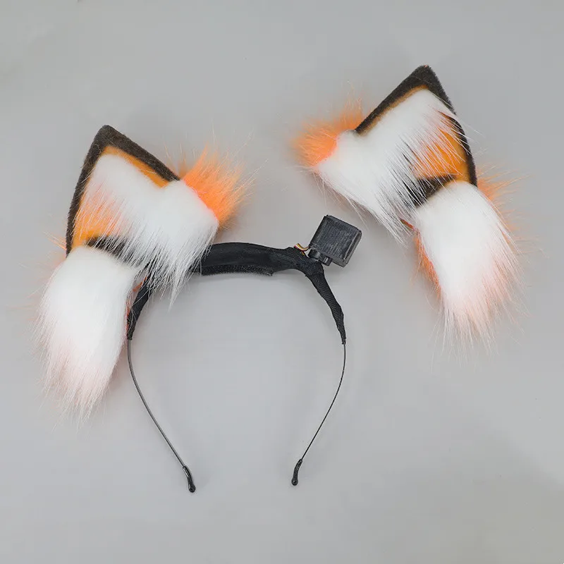 Remote Control Wagging Fox Wolf Tail Automatically Moving Animal Ear Headband Cosplay Prop Accessories Girl's Club Pub Costumes