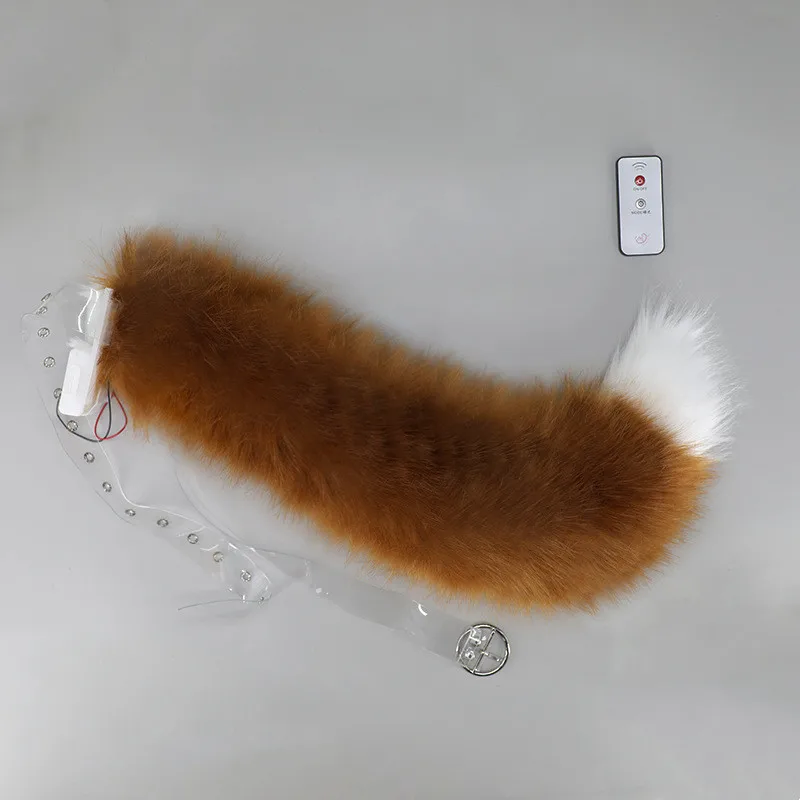 Remote Control Wagging Fox Wolf Tail Automatically Moving Animal Ear Headband Cosplay Prop Accessories Girl's Club Pub Costumes