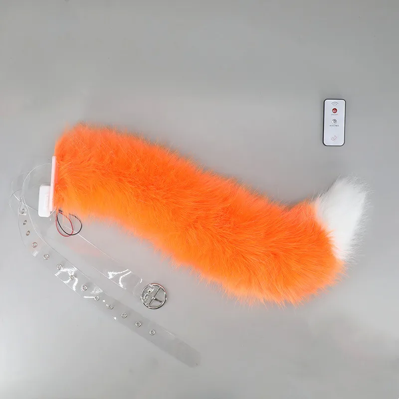 Remote Control Wagging Fox Wolf Tail Automatically Moving Animal Ear Headband Cosplay Prop Accessories Girl's Club Pub Costumes