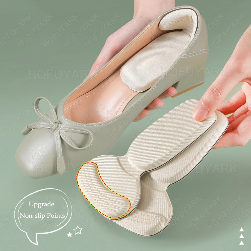 6pcs Heel Pads for Shoes Too Big Adjust Size Sponge Heel Protector Stickers High Heels Pain Relief Inserts Foot Insoles Women