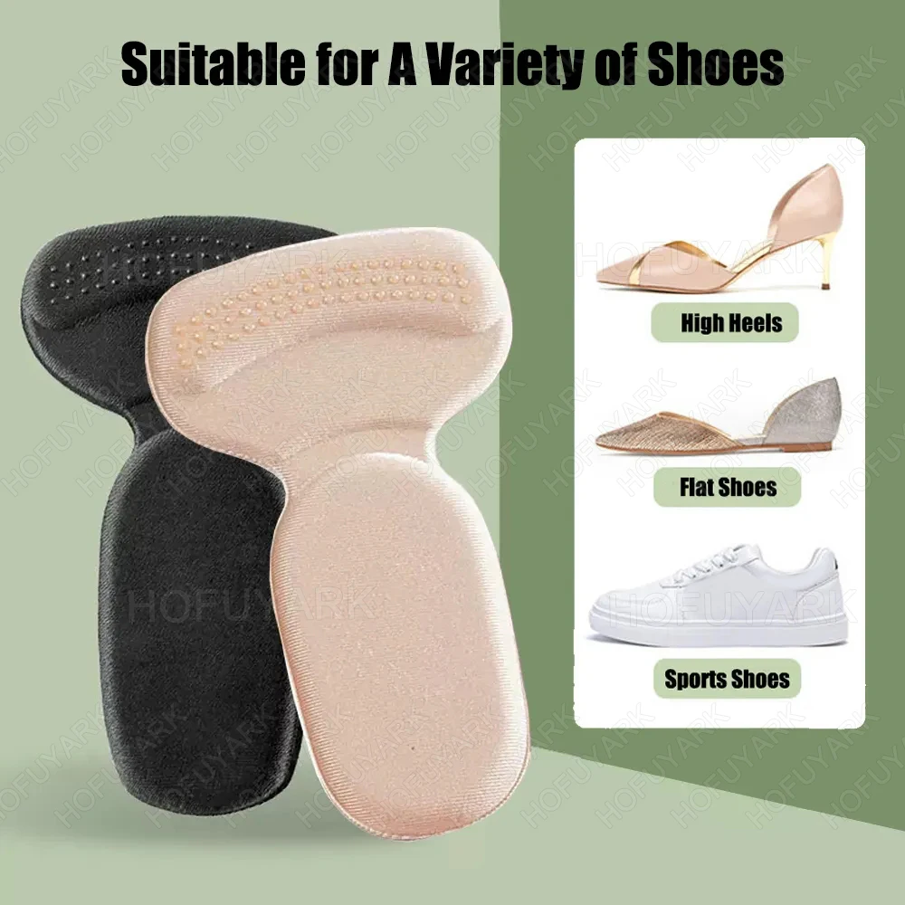6pcs Heel Pads for Shoes Too Big Adjust Size Sponge Heel Protector Stickers High Heels Pain Relief Inserts Foot Insoles Women