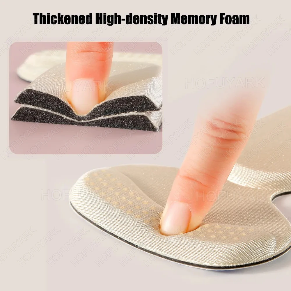 6pcs Heel Pads for Shoes Too Big Adjust Size Sponge Heel Protector Stickers High Heels Pain Relief Inserts Foot Insoles Women