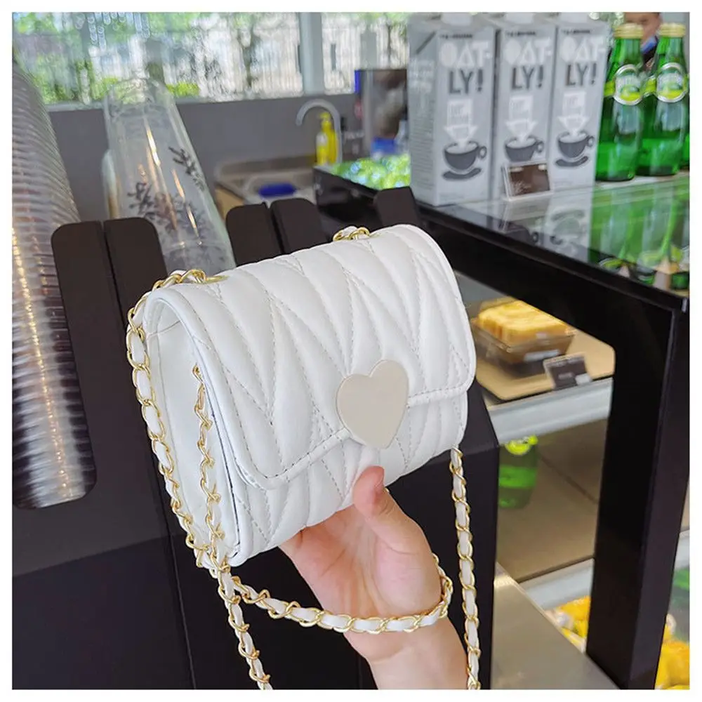 Lovely Heart Baby Girls Mini Shoulder Bags Kids Coin Purse Accessories Handbags Children's Square Messenger Bag
