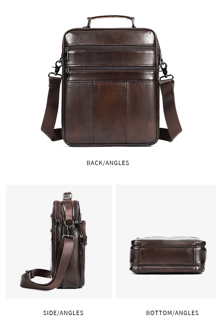 WESTAL Men's Bag Genuine Leather Messenger 13inch Laptop Bags for Document Business Bag Men Shoulder Purses 6173