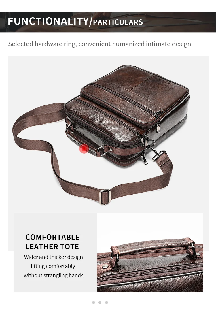WESTAL Men's Bag Genuine Leather Messenger 13inch Laptop Bags for Document Business Bag Men Shoulder Purses 6173