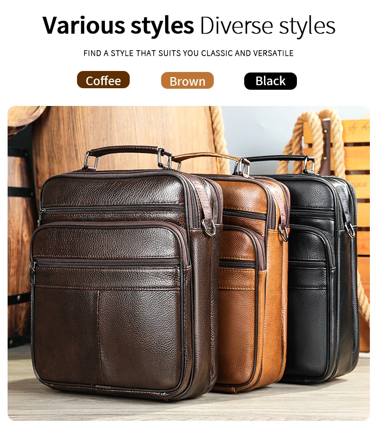 WESTAL Men's Bag Genuine Leather Messenger 13inch Laptop Bags for Document Business Bag Men Shoulder Purses 6173