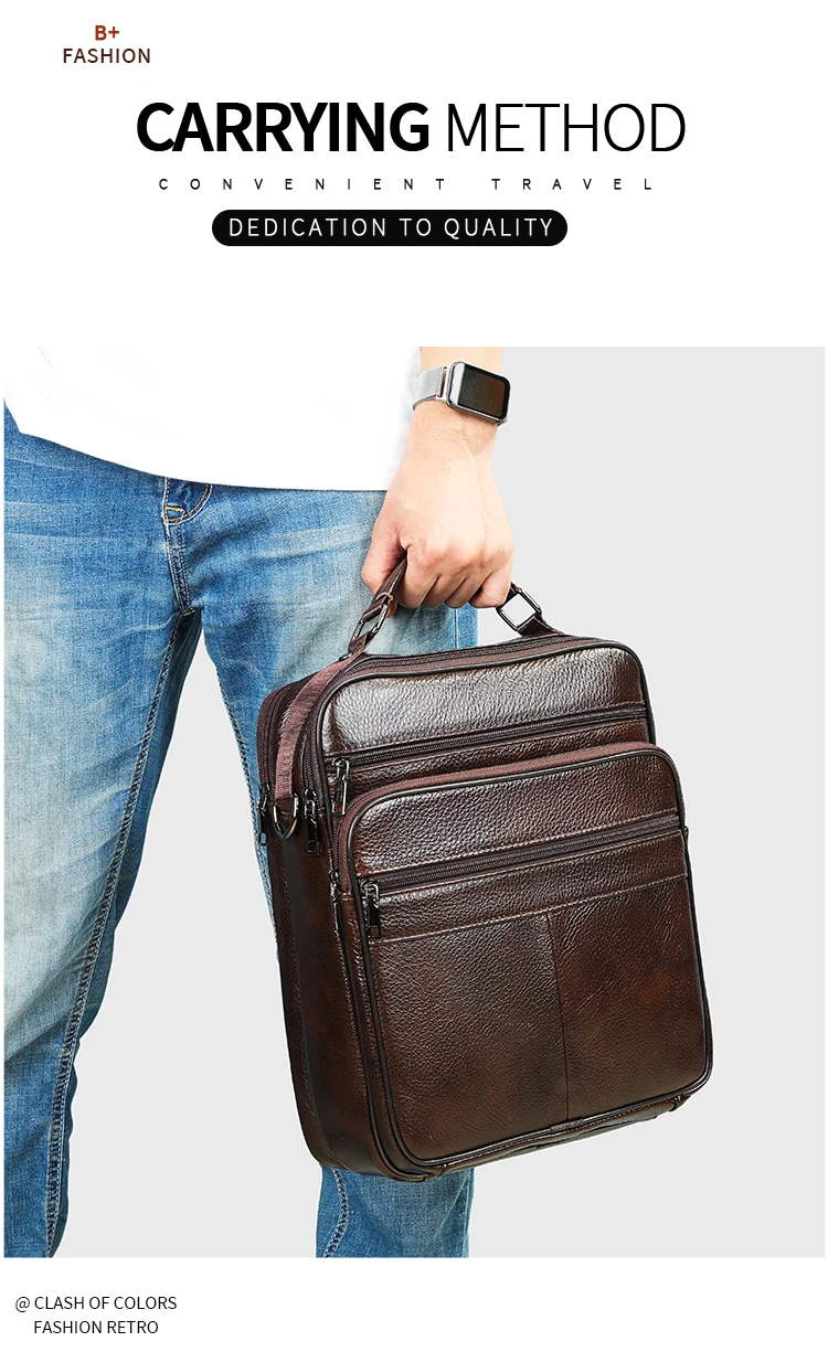 WESTAL Men's Bag Genuine Leather Messenger 13inch Laptop Bags for Document Business Bag Men Shoulder Purses 6173