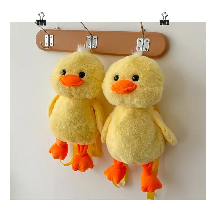 1-10PCS Small Yellow Duck Plush Bag 2024 New Cute Shoulder Bag Teenage Girls Traveling Backpack Hundreds of Animal Cartoon Bag