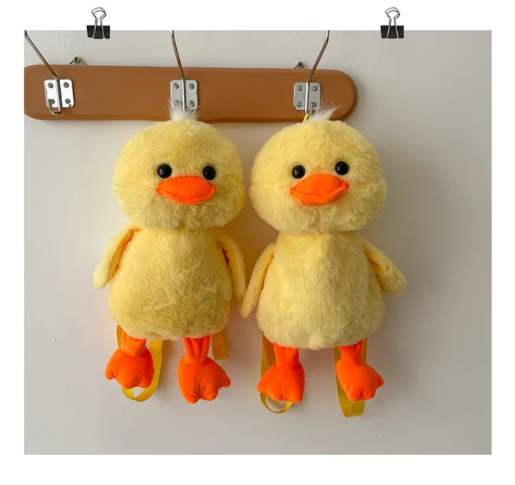 1-10PCS Small Yellow Duck Plush Bag 2024 New Cute Shoulder Bag Teenage Girls Traveling Backpack Hundreds of Animal Cartoon Bag