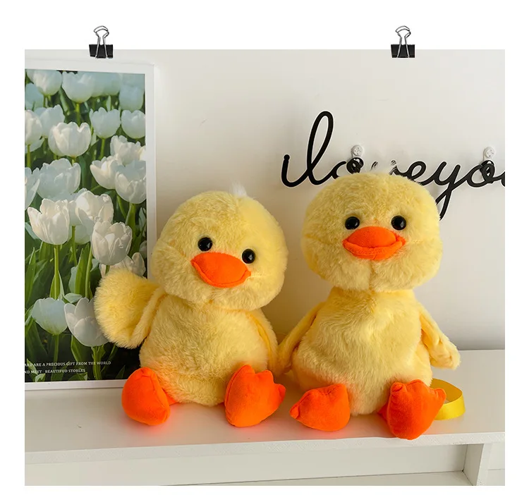 1-10PCS Small Yellow Duck Plush Bag 2024 New Cute Shoulder Bag Teenage Girls Traveling Backpack Hundreds of Animal Cartoon Bag