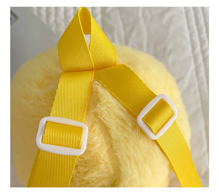 1-10PCS Small Yellow Duck Plush Bag 2024 New Cute Shoulder Bag Teenage Girls Traveling Backpack Hundreds of Animal Cartoon Bag