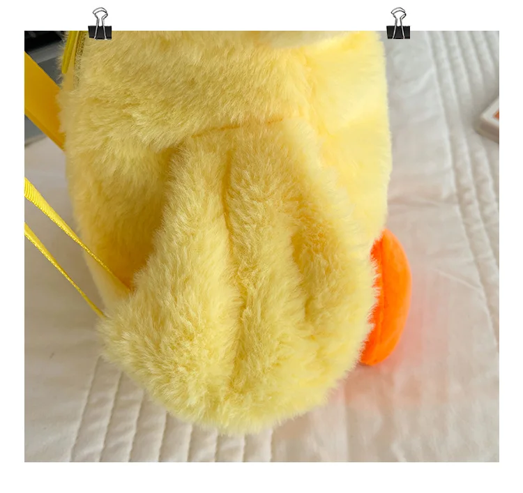 1-10PCS Small Yellow Duck Plush Bag 2024 New Cute Shoulder Bag Teenage Girls Traveling Backpack Hundreds of Animal Cartoon Bag