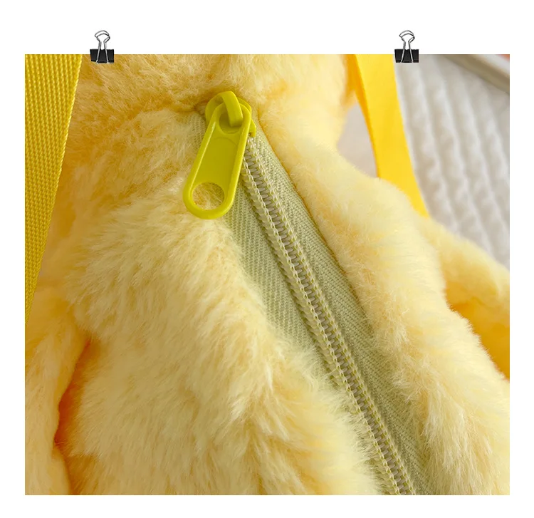 1-10PCS Small Yellow Duck Plush Bag 2024 New Cute Shoulder Bag Teenage Girls Traveling Backpack Hundreds of Animal Cartoon Bag