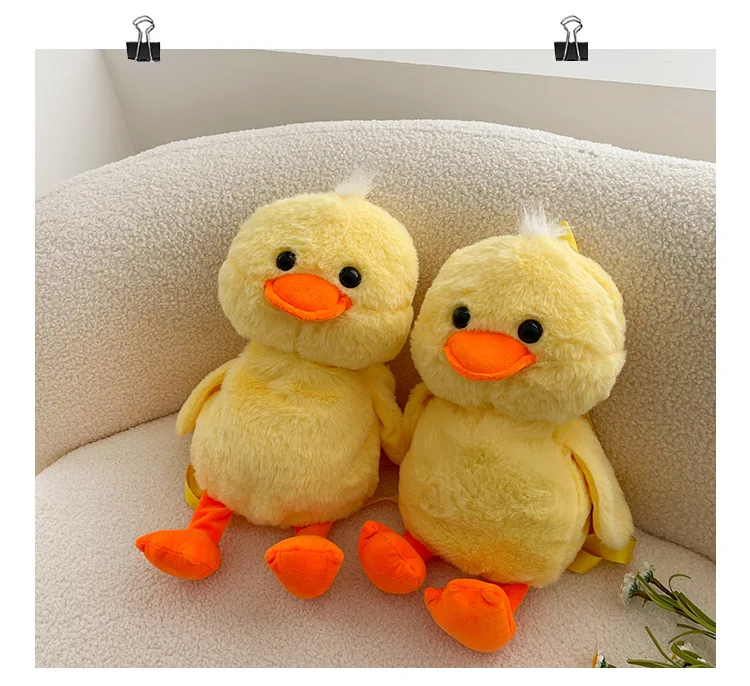 1-10PCS Small Yellow Duck Plush Bag 2024 New Cute Shoulder Bag Teenage Girls Traveling Backpack Hundreds of Animal Cartoon Bag