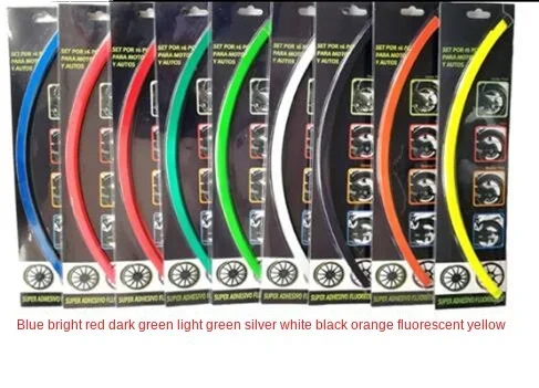 Motorcycle Car Tire Decals Trim Strips Universal Reflective Bike Wheel Sticker Waterproof Motorcycle Wheel Rim Tape 17"18"19