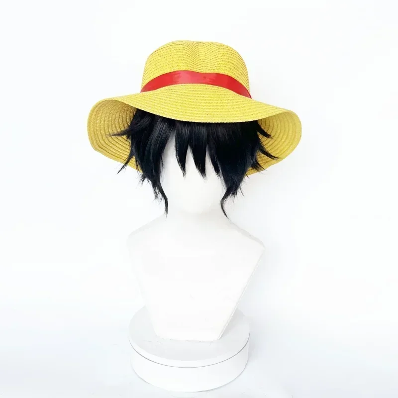 Monkey D. Luffy Cosplay Wig High Quality Anime Short Black Heat Resistant Synthetic Hair Party Hallowen Wigs