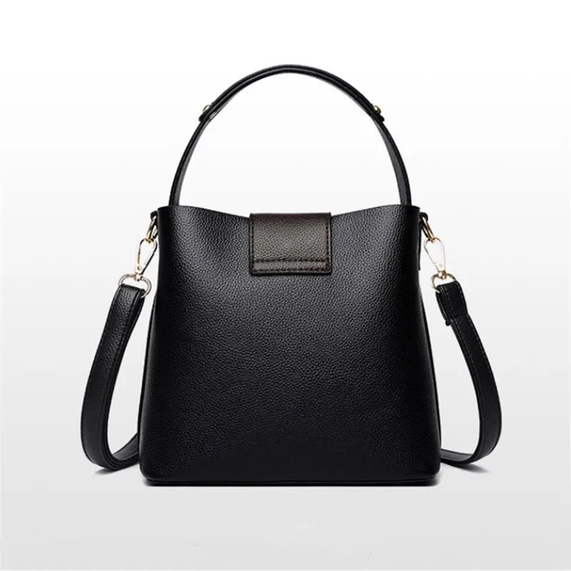 Women Leather Bucket Bag, Stylish Top Handle, Comfortable Shoulder Strap, Fashion-Forward Design Handbag Shoulder Crossbody Bags