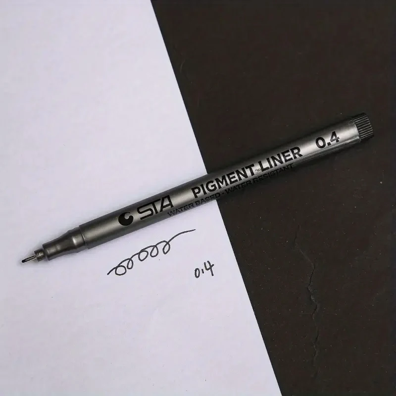 1pc Pigment Liner Pigma Micron Ink Marker Pen 0.05 0.1 0.2 0.3 0.4 0.5 0.6 Different Tip Black Fineliner Sketching Pens